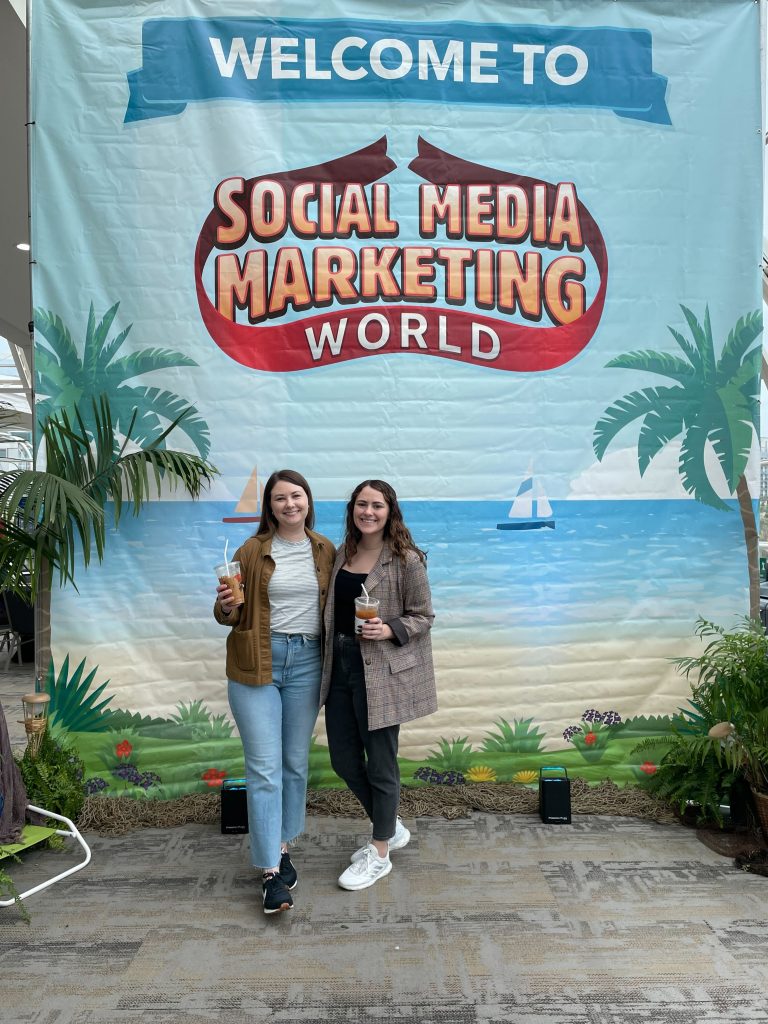 Rose Miller and Liz Hillskotter at Social Media Marketing World.