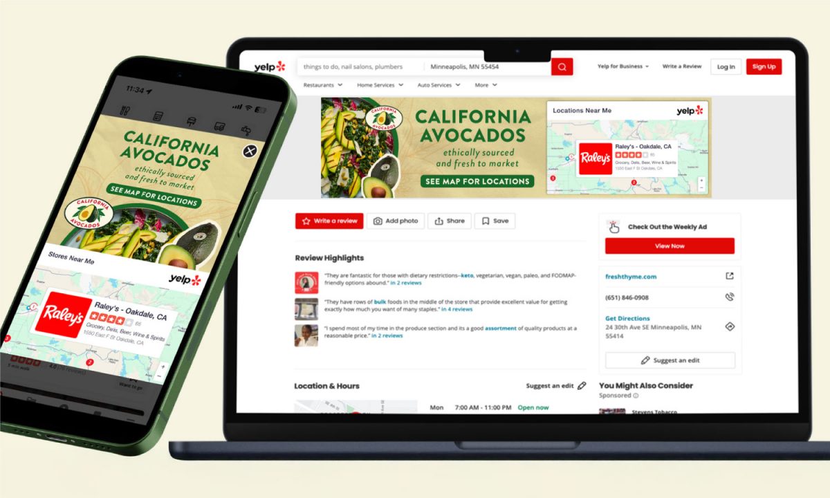 California Avocado Yelp Ads
