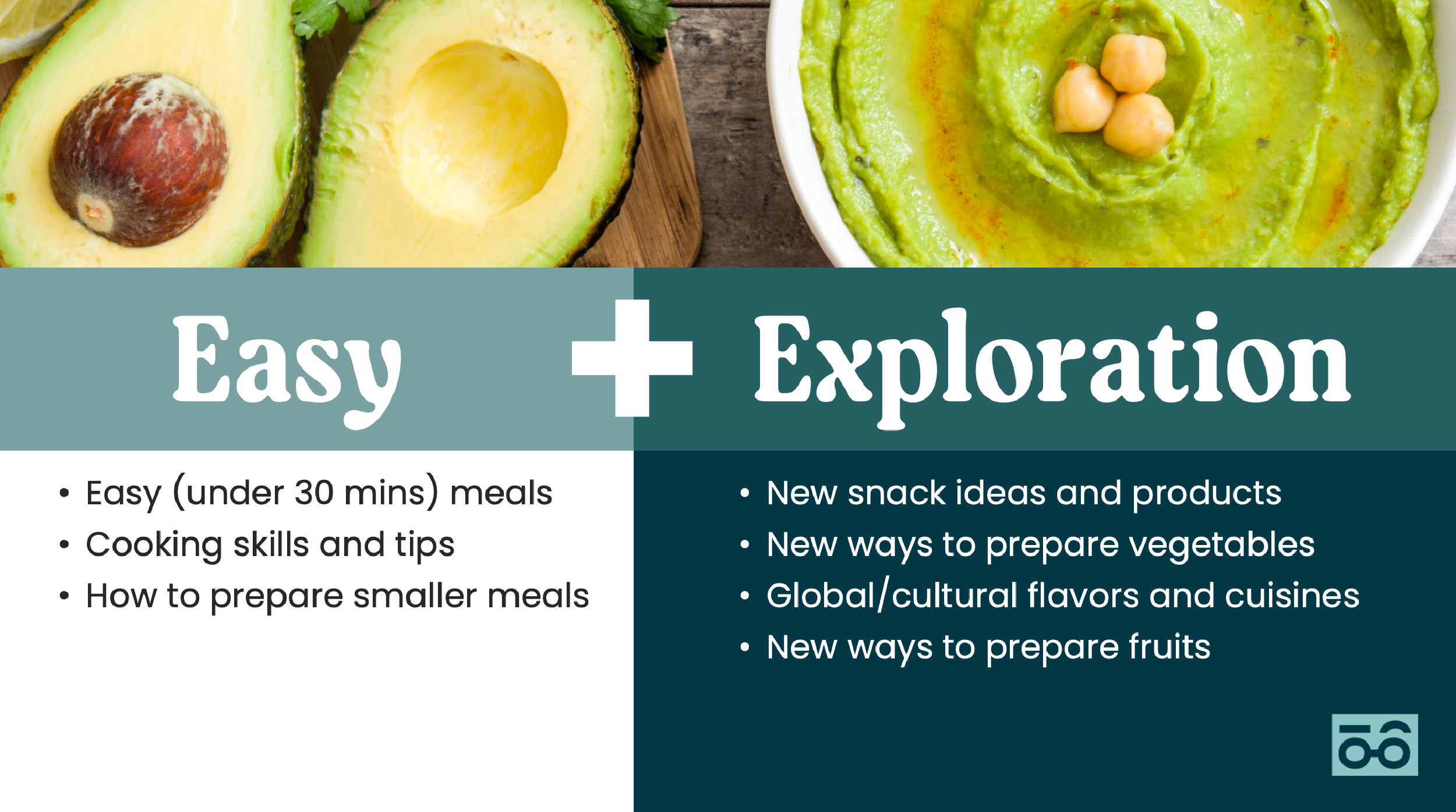 Consumers are curious about easy meals and want to explore new flavors, produce and snack ideas.