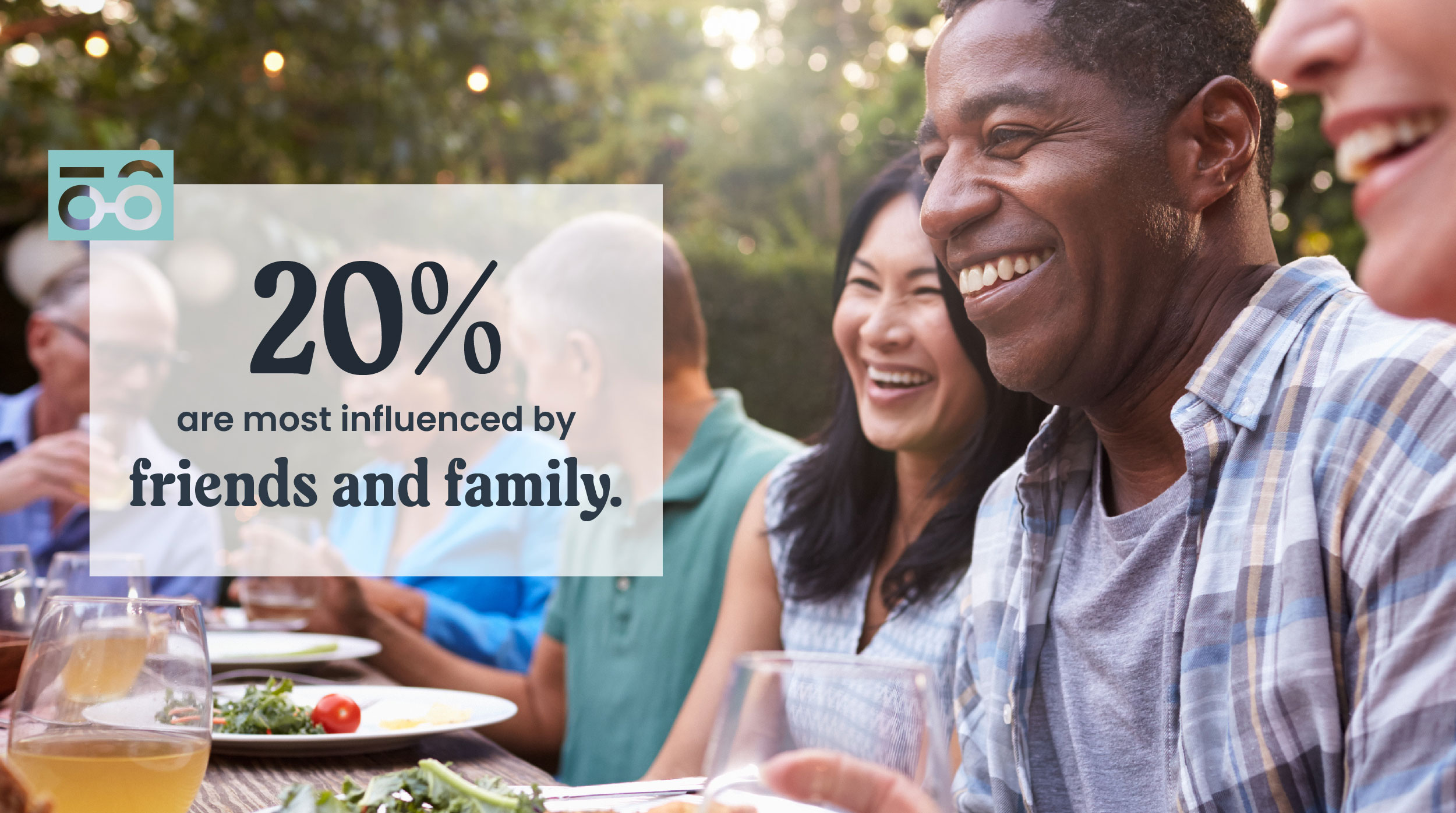 Consumers are influenced by friends and family.