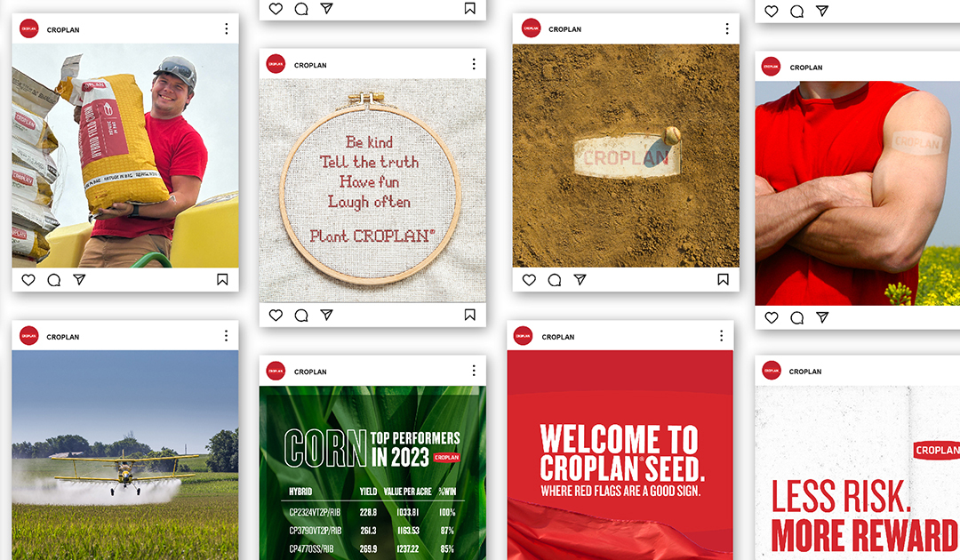 Examples of CROPLAN seed social media posts.